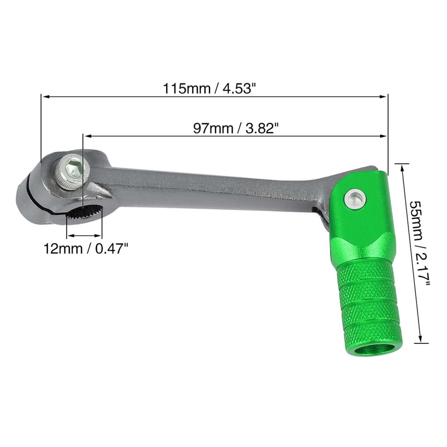 Shift Lever 0.47" Aluminum Alloy Folding Gear Shifter for Motorcycle