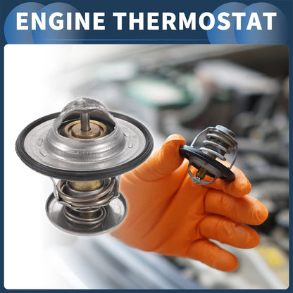 Engine Coolant Thermostat for Ford F-150 6.2L 2011-2014 (2 x) Silver Tone