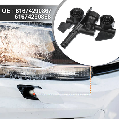 Front Left Right Headlight Washer Nozzles  for BMW 330xi (2001-2005)