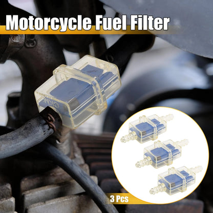 3pcs Blue Square Motorcycle Gasoline Fuel Filter with Magnet for 5mm Hose