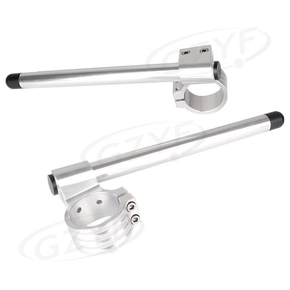 36mm Clip On Handlebar Fork Tubes for Motorcycle Universal Silver