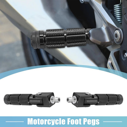 Pair 7mm Aluminum Alloy Rearset Footpeg Fold Footrest for Motorcycle