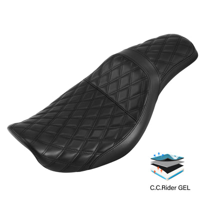 Driver Passenger Gel Seat for Harley Davidson Dyna Street Bob (2006-2017)