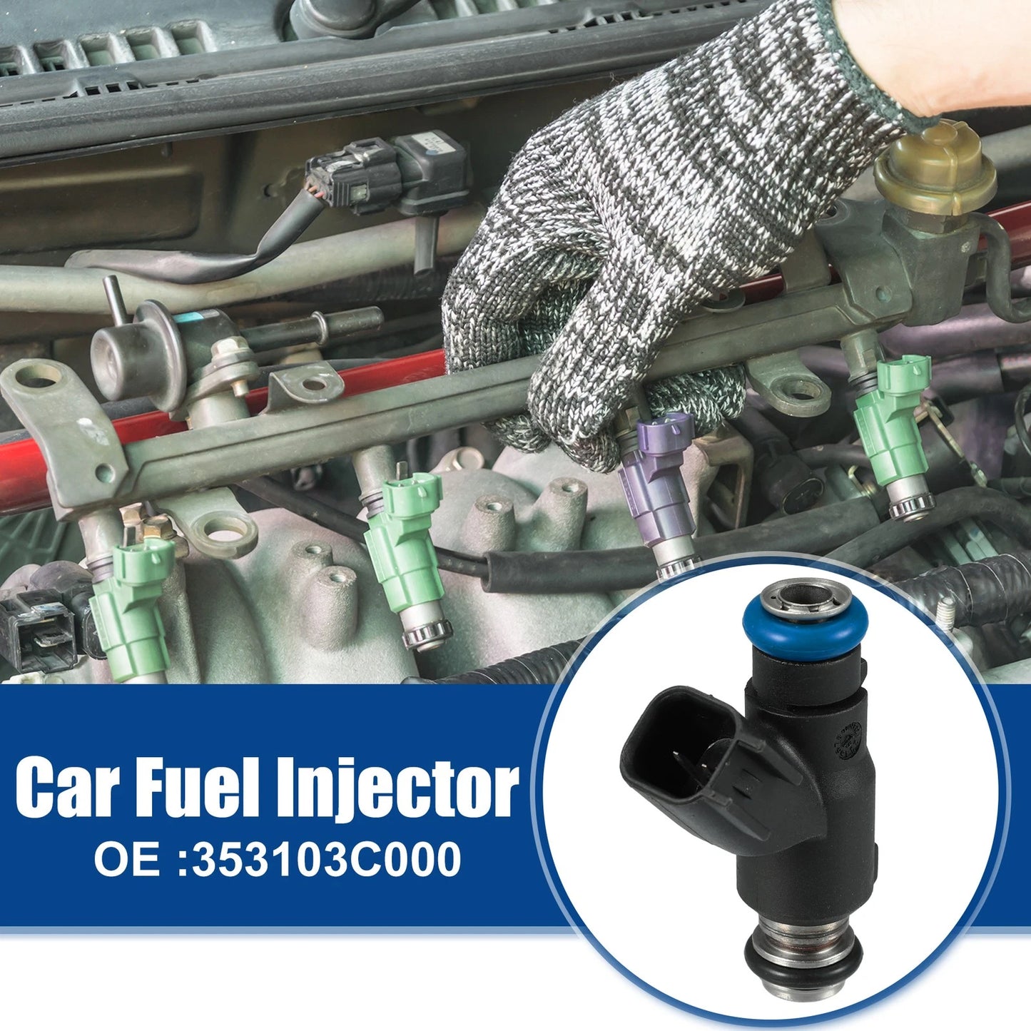 Fuel Injector Nozzle Black for Hyundai Sonata (2006-2010)