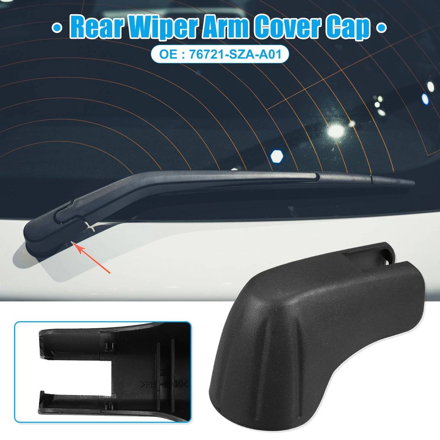 Rear Windshield Wiper Arm Nut Cover for Honda Pilot (2003-2023)