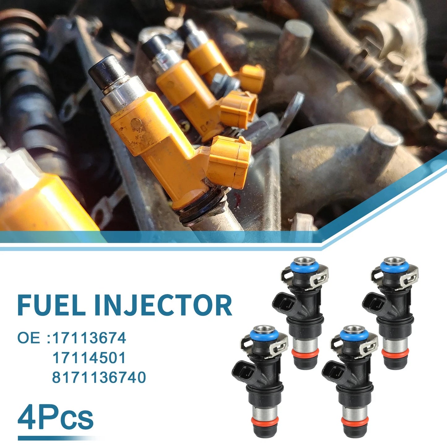 Fuel Injector 2.2L for Chevrolet S10 Base LS (2000-2003) 4 Pcs