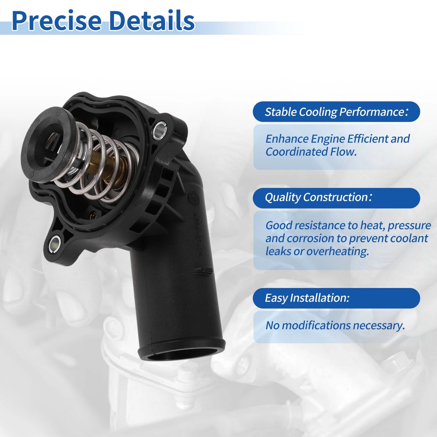 Engine Coolant Thermostat Housing Assembly for Dodge Durango V6 3.6L