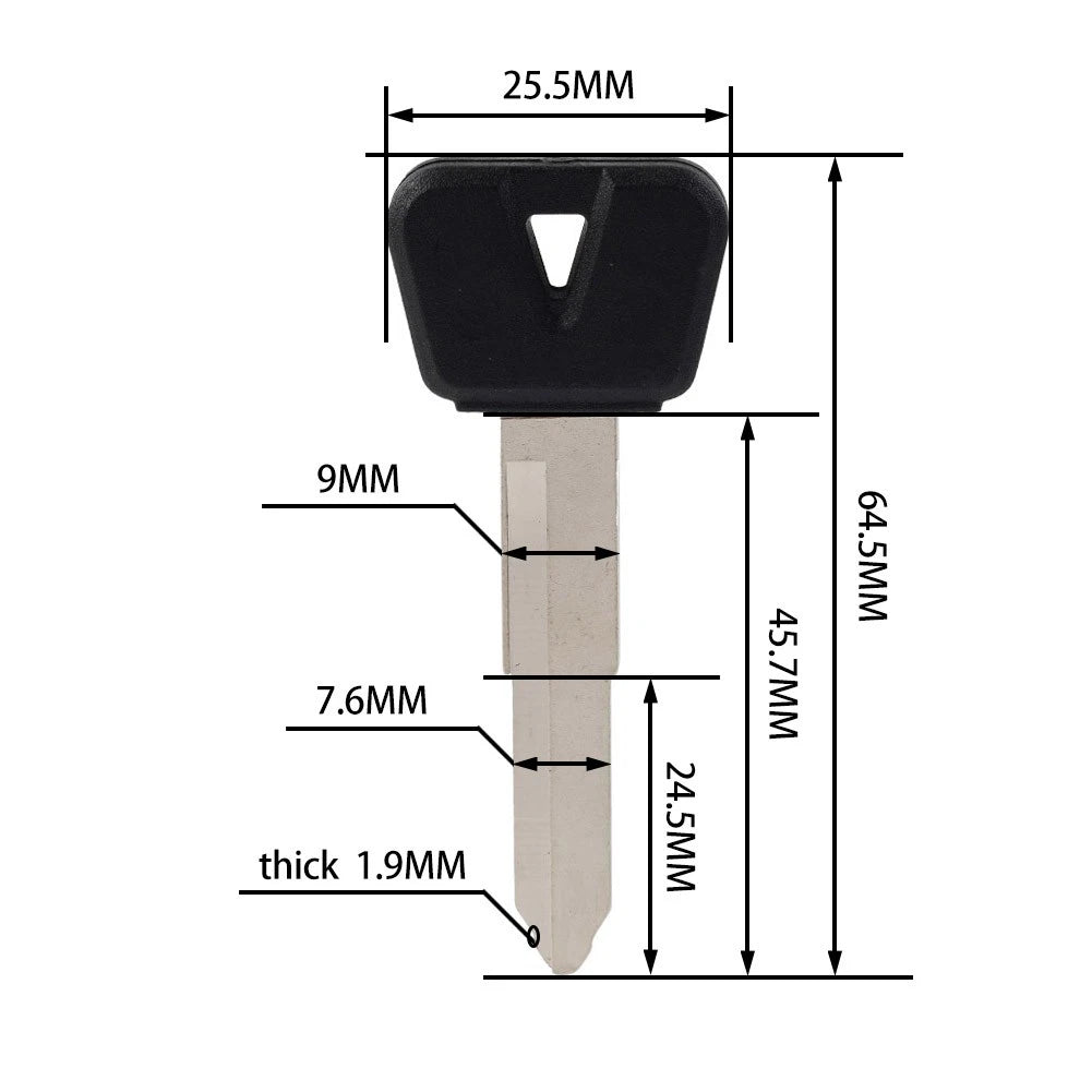 Uncut Blade Blank Key for YAMAHA SVS400 XJR1200 FJR1300 R1 R6 FZ1 FZ6