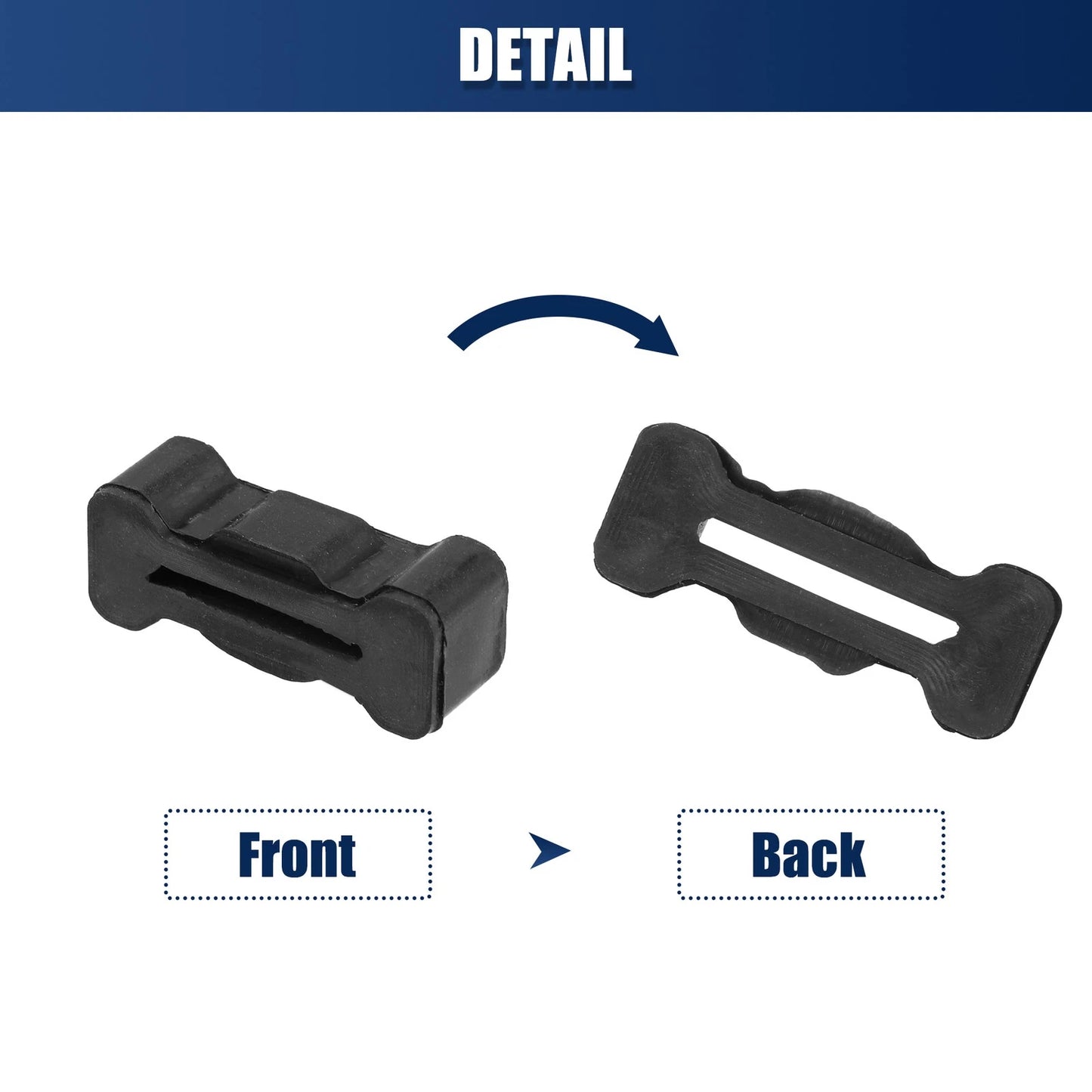1 x Pair Latch Bumpers for Chevrolet S10 GMC Sonoma 15726082 Rubber Black