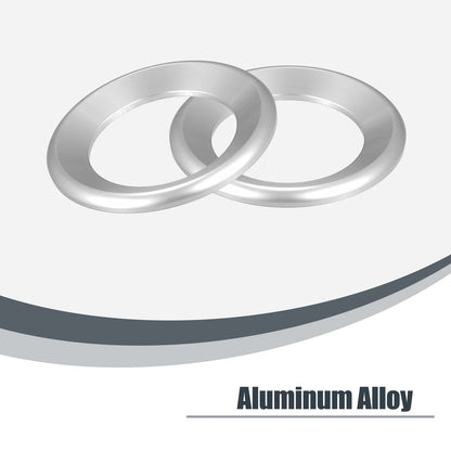 Silver Tone Door Audio Speaker Ring Covers for Honda Civic