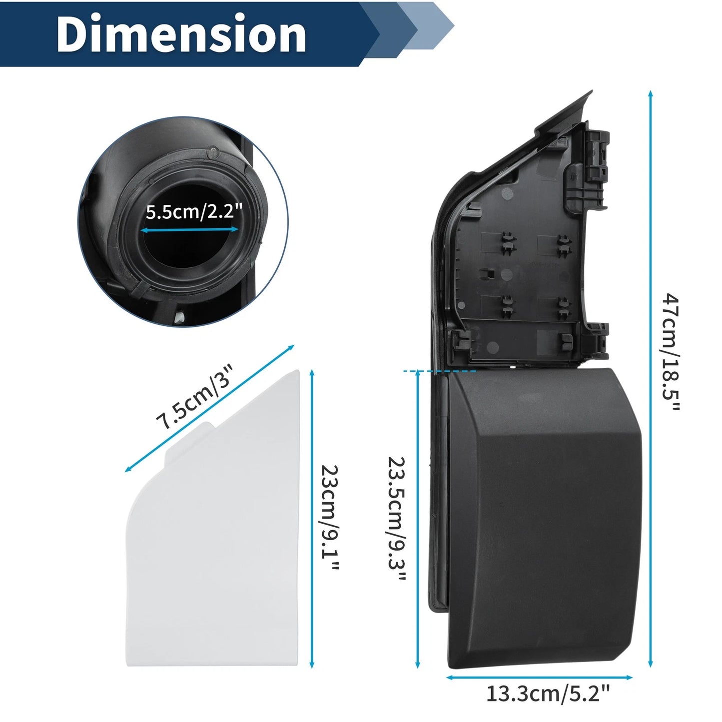 Fuel Tank Door Cover for Ford Transit 150 250 350 HD (2015-2023)