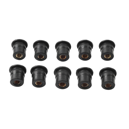 10 x M5 Motorcycle Windshield Rubber Nuts for Vibration Dampening (All Years)