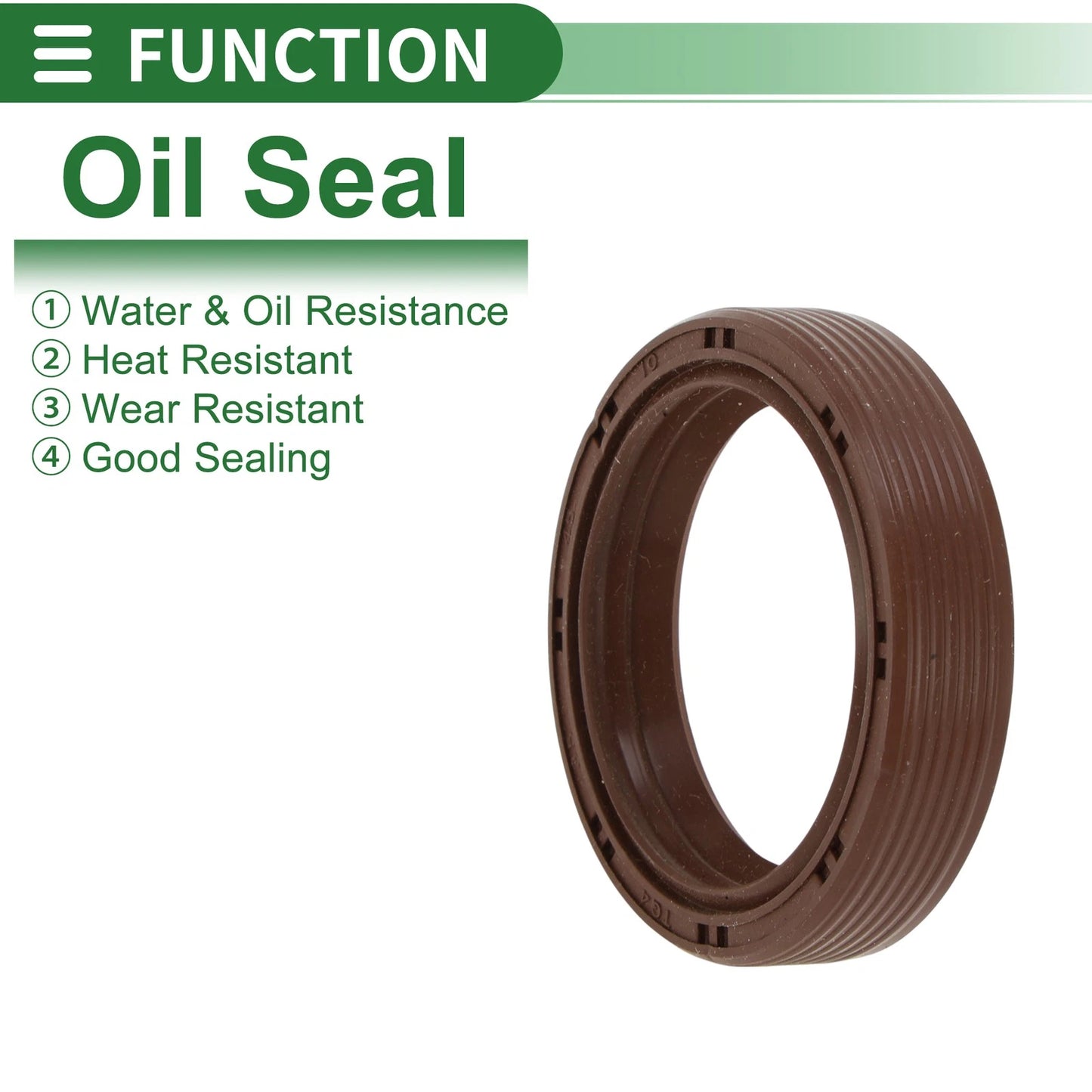 Oil Seal / 35x45x10mm / FKM Rubber High Pressure Brown 5 Pcs