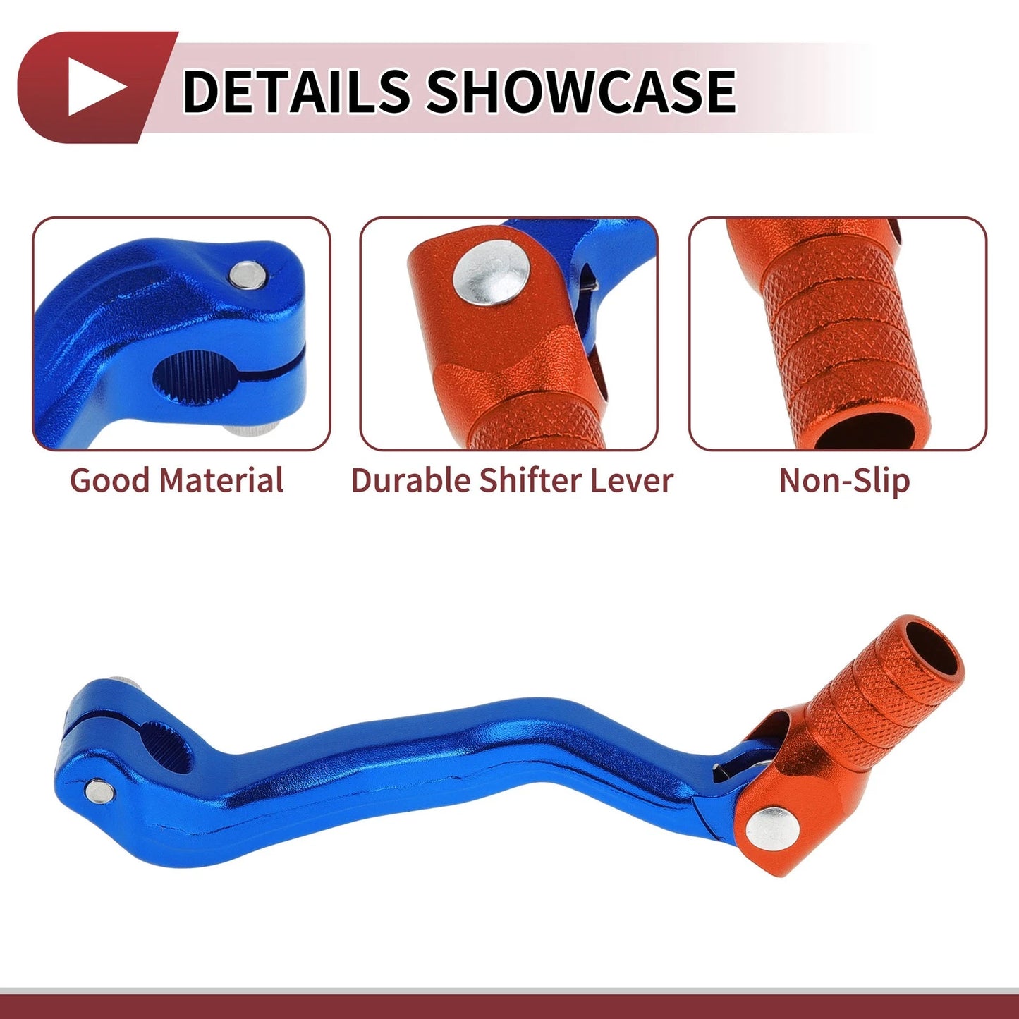 Folding Motorcycle Gear Shifter Lever for Bosuer M4 Blue Orange