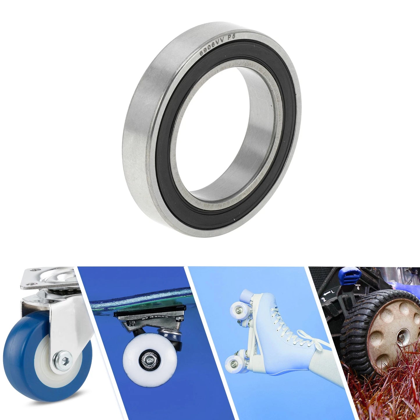 30x47x9mm Deep Groove Ball Bearings P5 for Scooter Skateboard Wheel