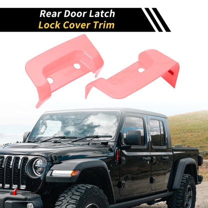 Rear Door Latch Lock Cover Trim for Jeep Wrangler JL JLU (2018-2024) Pink
