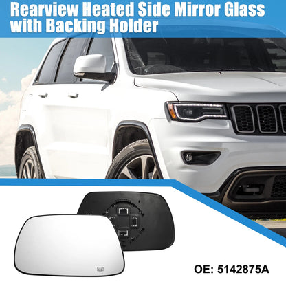 Heated Left Rearview Mirror Glass for Jeep Cherokee