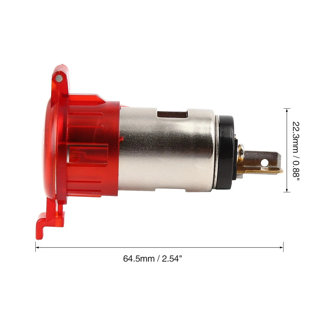 Cigarette Lighter Socket Plug Outlet Red for Car Boat Motorcycle