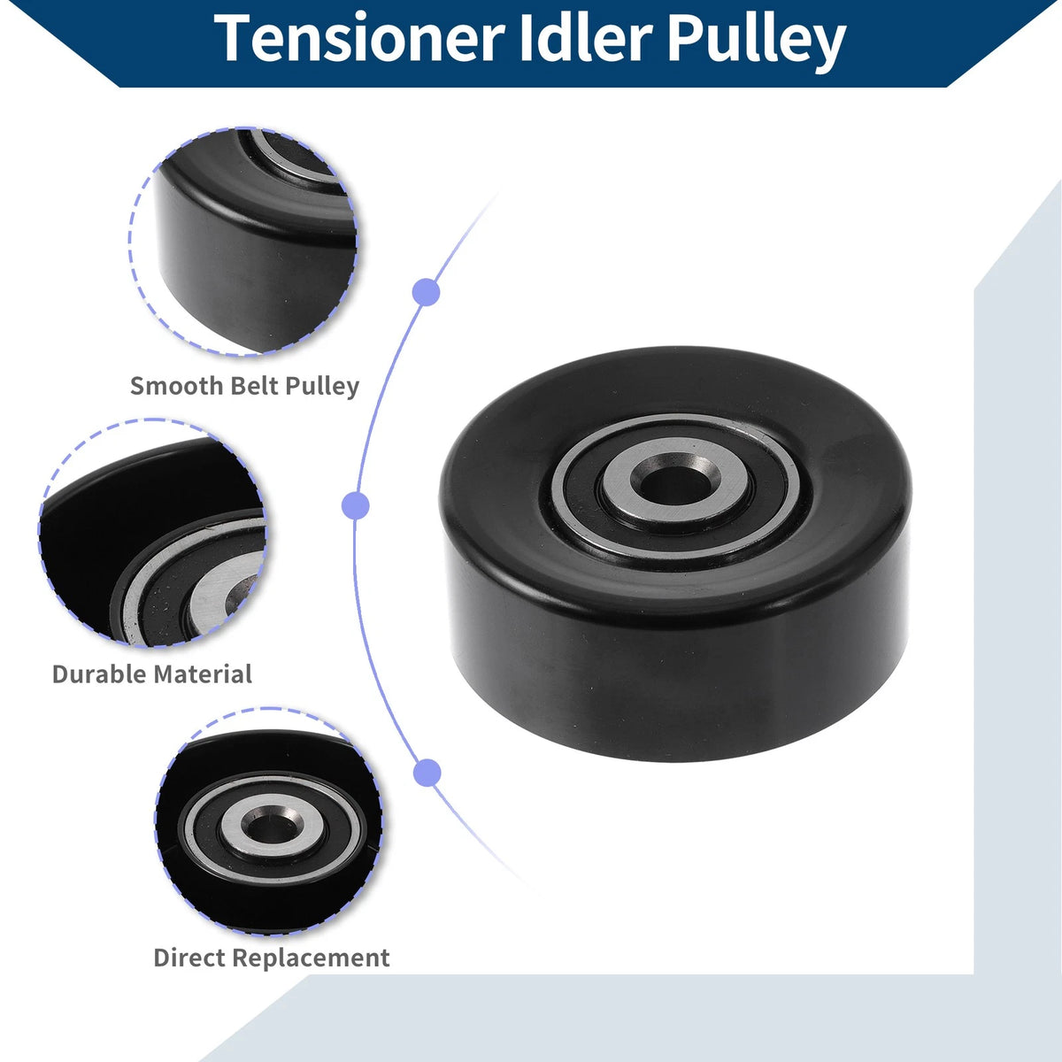 Drive Belt Idler Pulley for Hyundai Santa Fe (2007-2018) 1 Pc