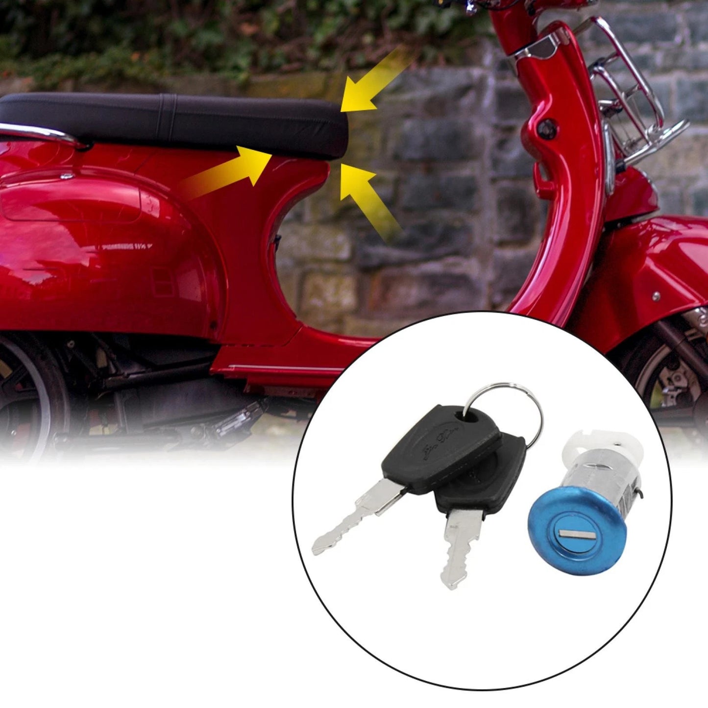 Seat Lock / 2 Keys / Seat Lock for Motorcycle Scooter