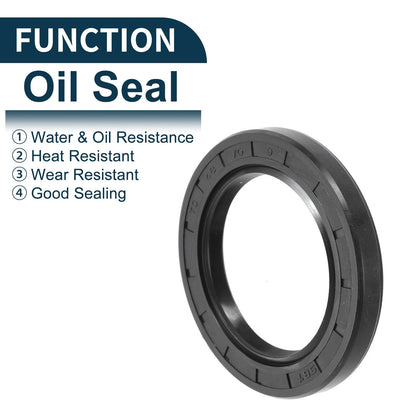 Oil Seal / 5Pcs / Seal Ring Rotary Shaft Seal NBR Rubber 48x70x9mm Black