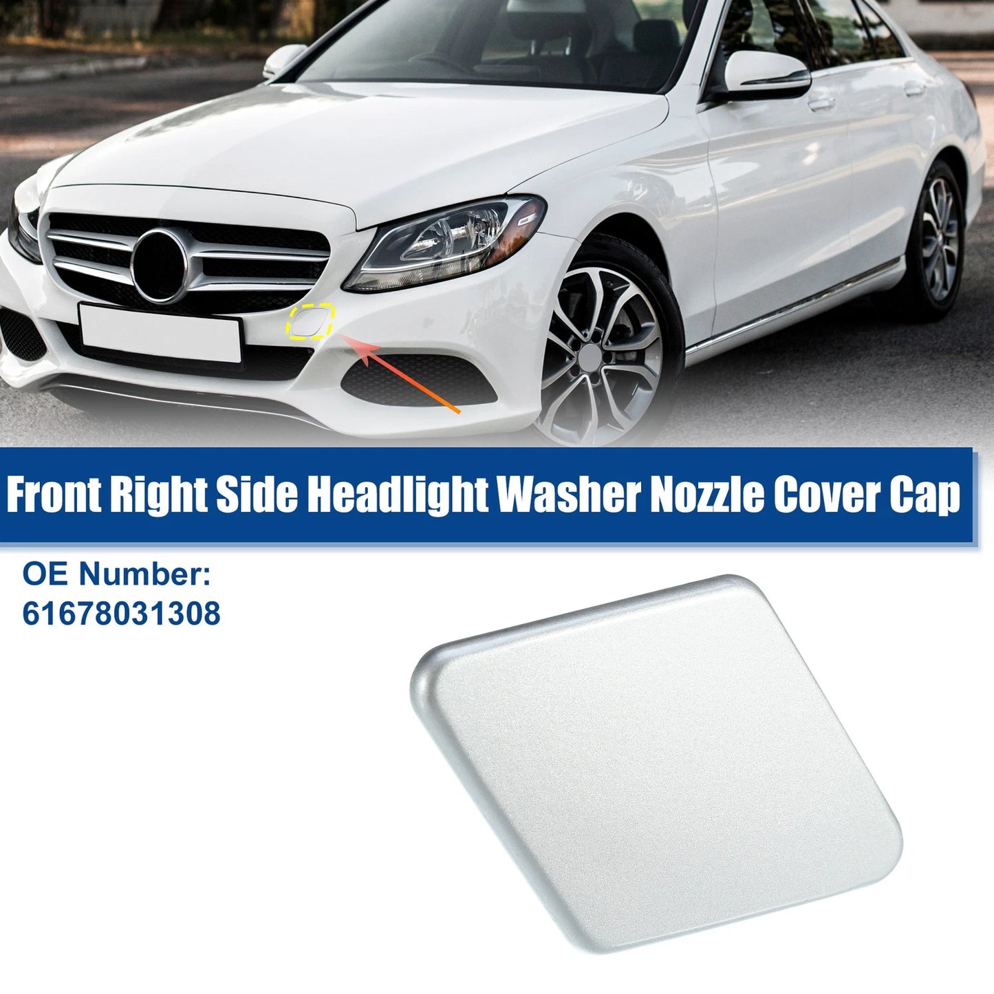 Right Front Headlight Washer Nozzle Cover for BMW 3 Series (2006-2013)
