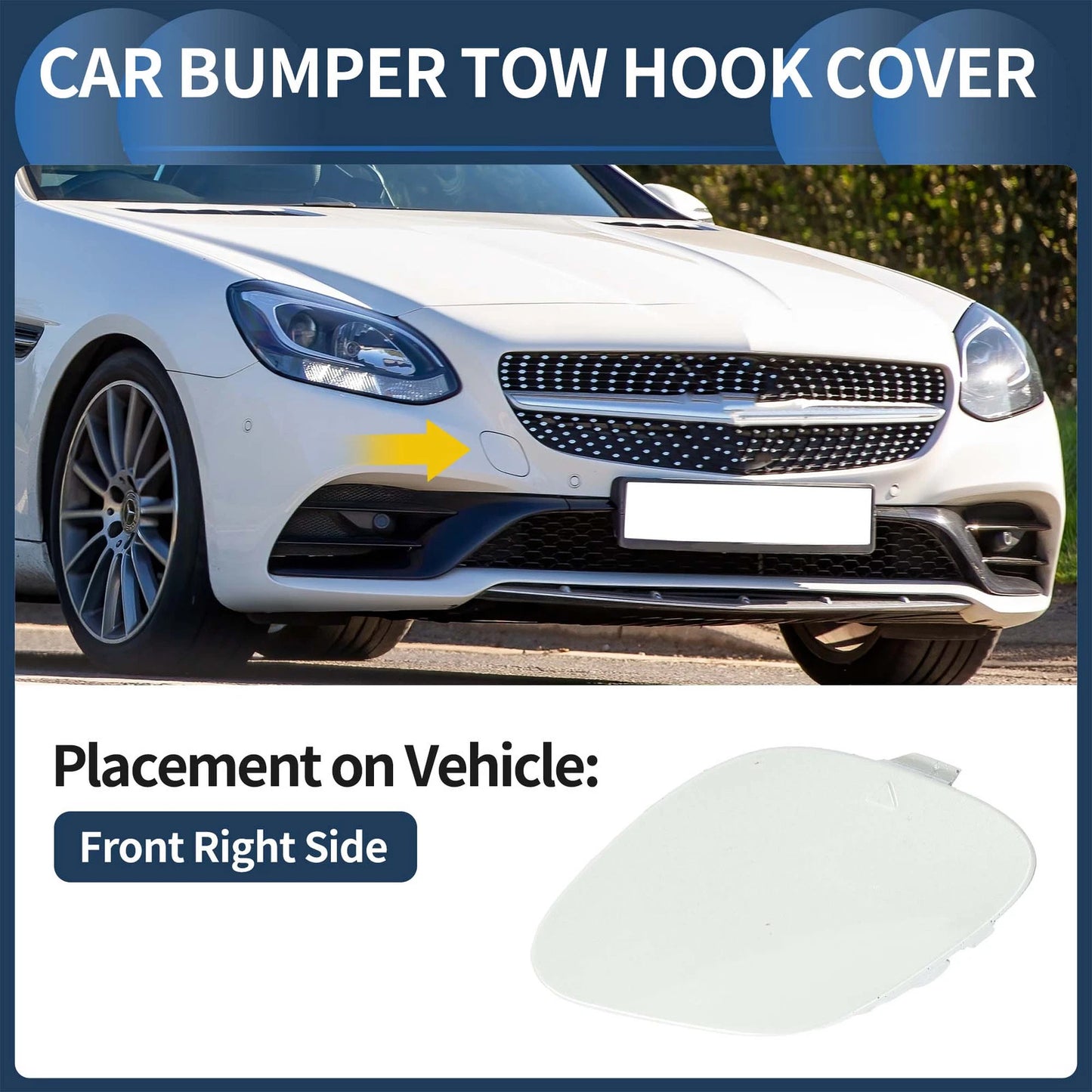 Front Bumper Tow Hook Cover for Mercedes-Benz W172 (2012-2016)