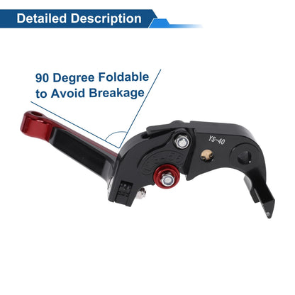 Adjustable Brake Clutch Levers for Honda CBR600RR 2007-2016 - Black Red