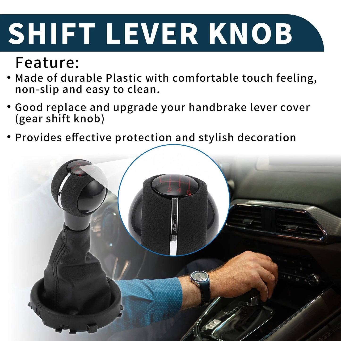 6 Speed Manual Gear Shift Knob w/ Cover for Mini Cooper F55 F56 (2014-2023)