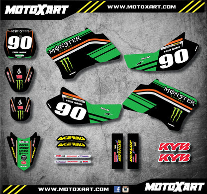 Custom Graphic Kit BURNOUT STYLE for Yamaha TTR 90 (2000-2006)