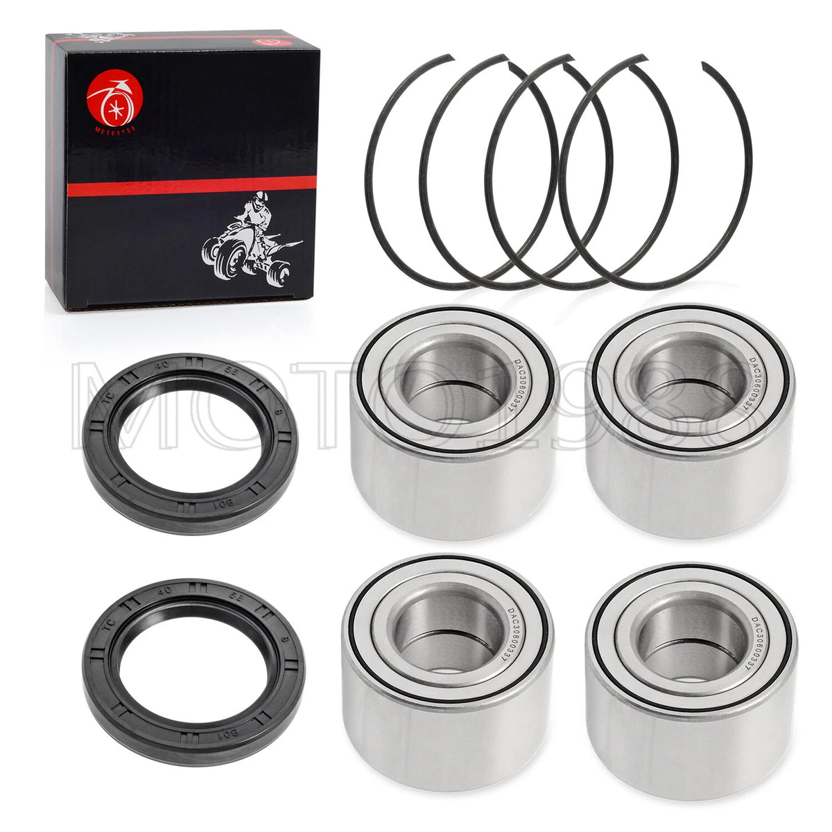 Front & Rear Wheel Bearings Seal Kit for Can-Am Maverick 1000R/Max 2013-16