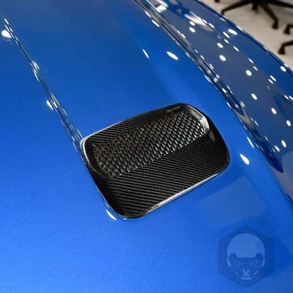 Carbon Fiber Car Engine Hood Air Outlet Vent Cover Trim For Mustang 2018-2022