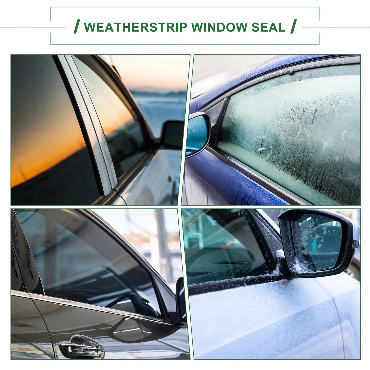 1pc Front Right Weatherstrip Window Seal for Toyota Camry (1997–2001)