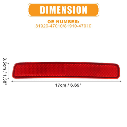 2 x Rear Bumper Reflector Side Marker for Toyota Prius (2014–2019)