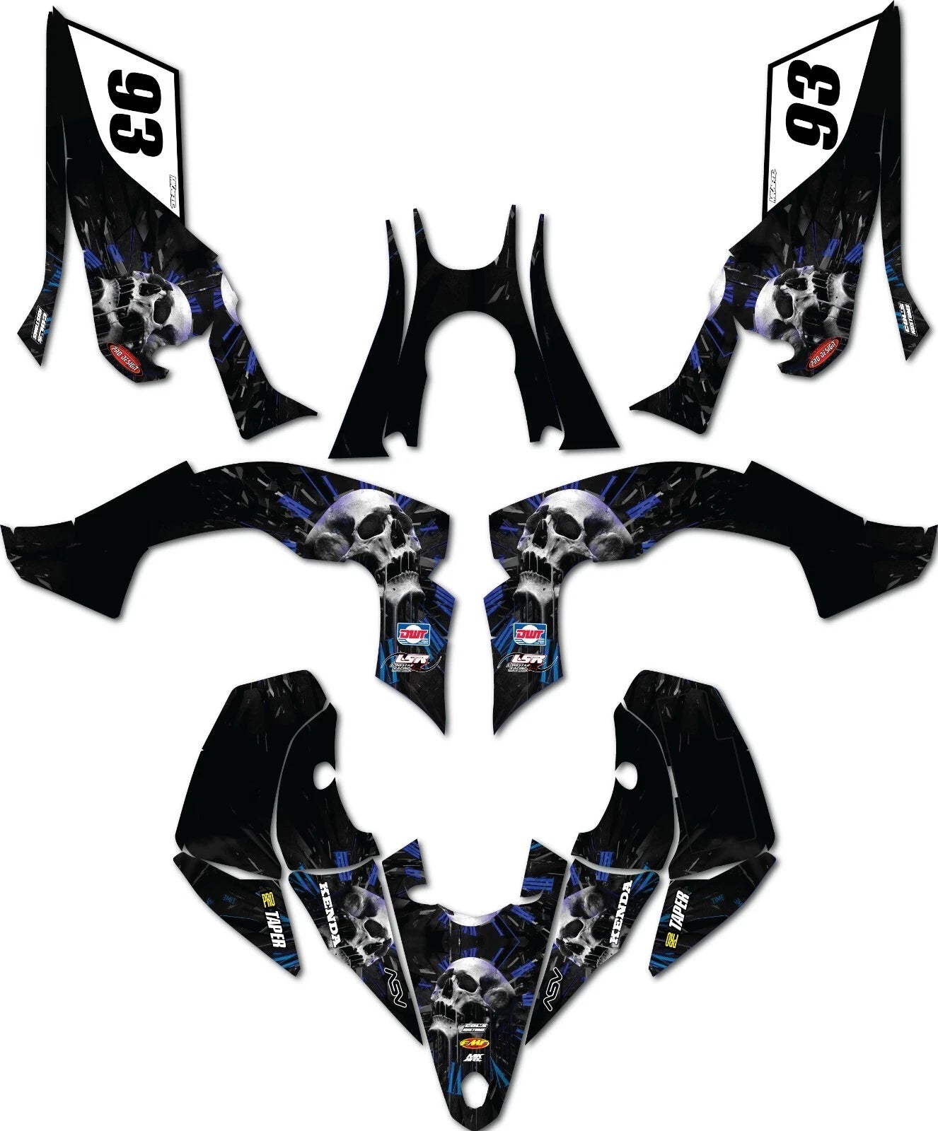 Full Graphics Kit Decals for Yamaha YFZ 450 R (2014-2023)