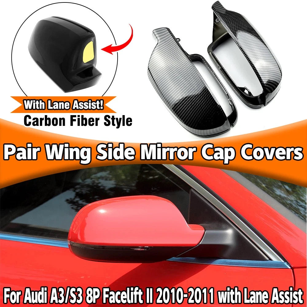 Mirror Cover Caps Lane Assist for Audi A3/S3 (2011–2013)