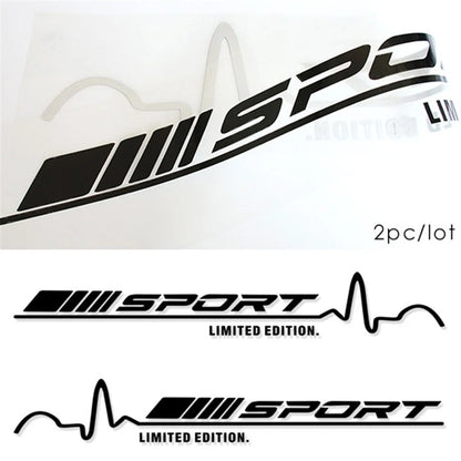 Car SUV Side Racing Sport Vinyl Decal Stickers Black Left & Right 78x11.5 cm