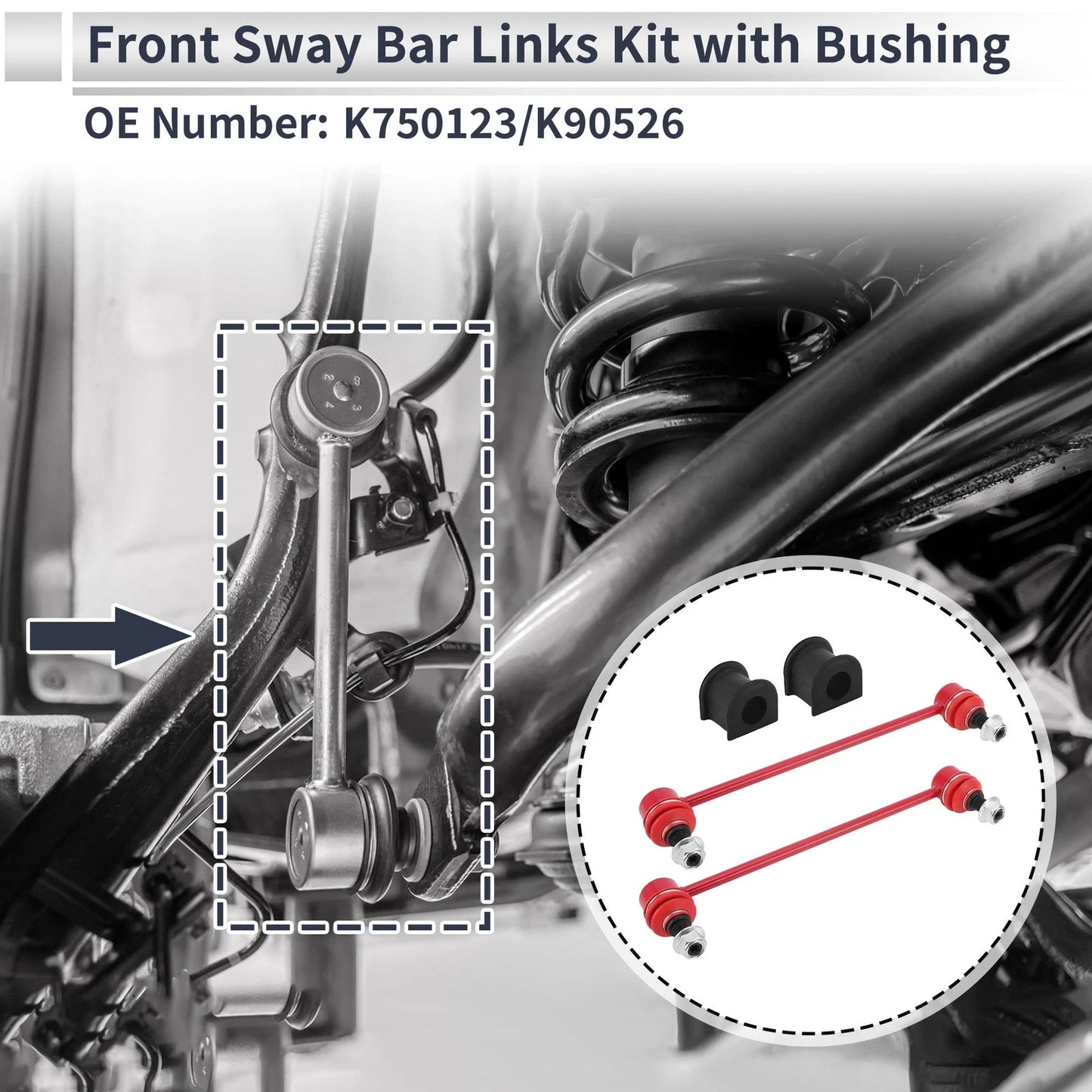 2 x Front Stabilizer Bar Links for Toyota Camry (2007–2015)