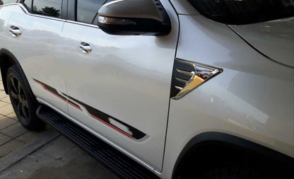 Black Chrome Side Vent Covers for Toyota Fortuner (2015-2019)