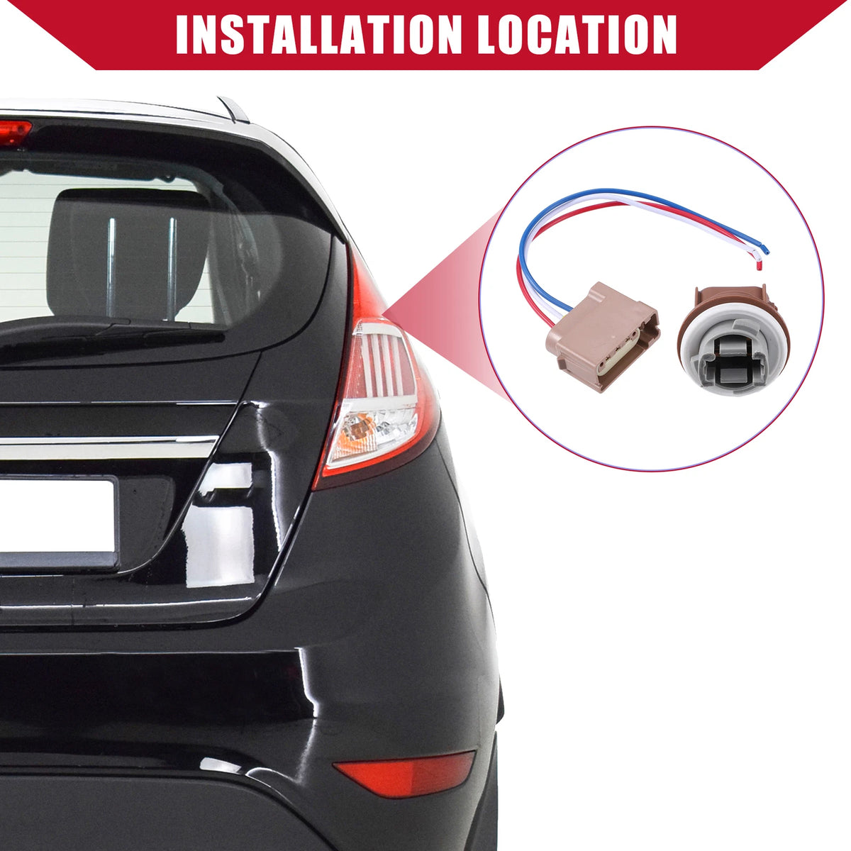 Rear Car Lamp Holder with Wire Harness for Ford F-150 (2004-2017)