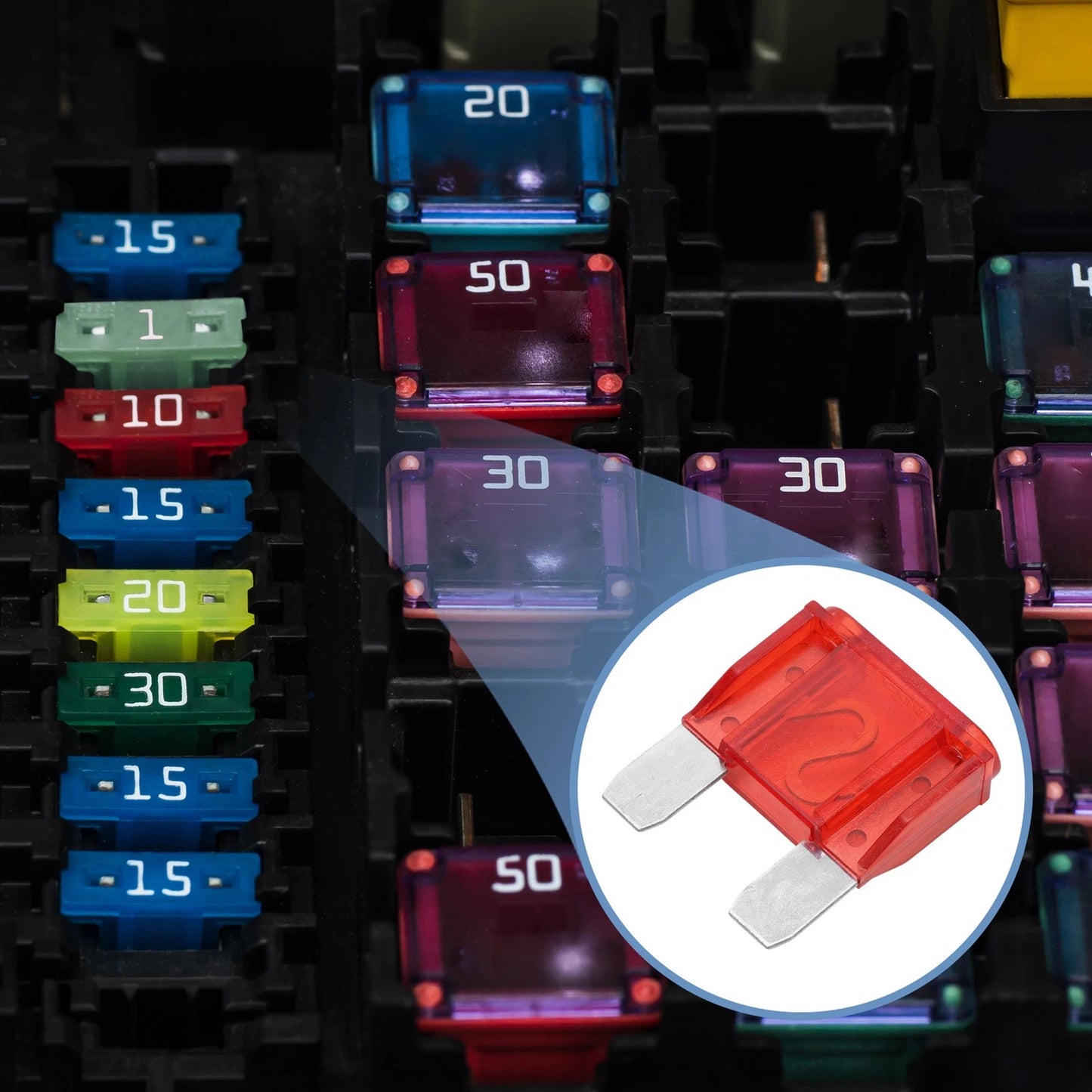 10 Pcs Maxi Fuse 50A Blade Fuse for Car Boat Truck RV Motorcycle Red