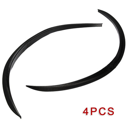 Set Carbon Fiber Car Wheel Trims Eyebrow Arch Trim Lips Fender Flares