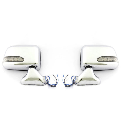 Chrome Door Mirror x2 w/LED for Toyota Hilux2/4WD 1988-2005