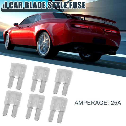 6 x 25A Car Mini Blade Fuses for Boat Truck RV Camper Motorcycle