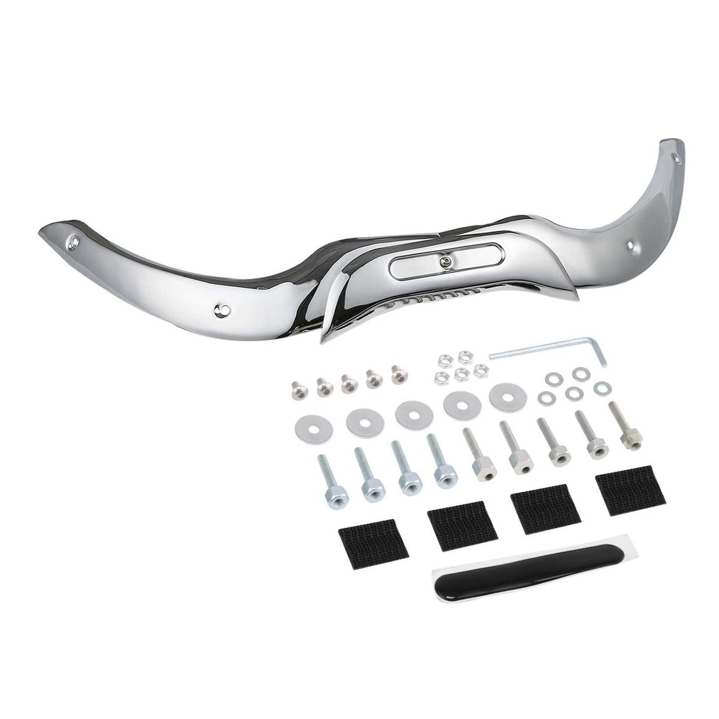 Chrome/Black Windshield Trim for Harley Touring Road Glide (2004-2013)
