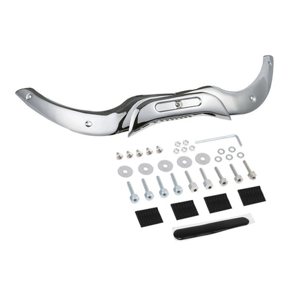 Chrome/Black Windshield Trim for Harley Touring Road Glide (2004-2013)