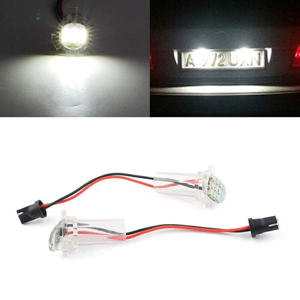 2 x White LED License Plate Lights for Toyota Corolla, Alphard, Atis, IST