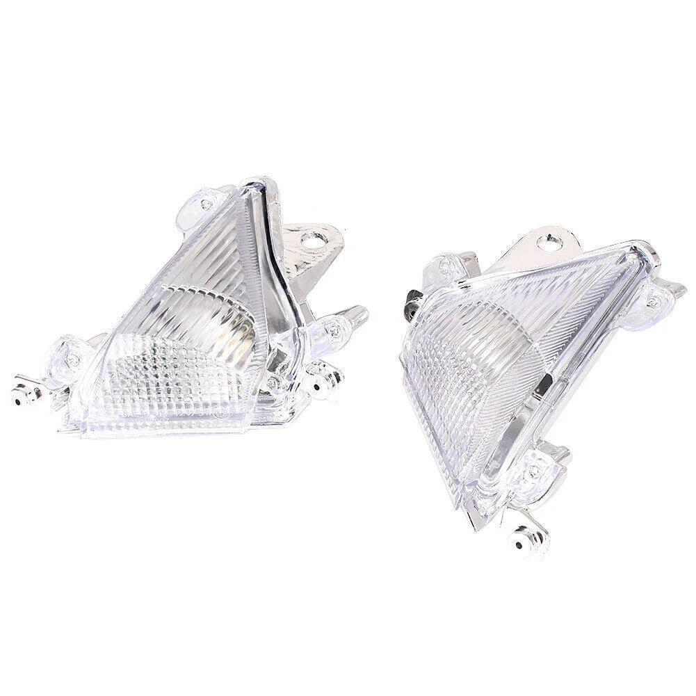 Clear Front Turn Signal Lens Covers for Kawasaki Ninja ZX10R (2004-2005)