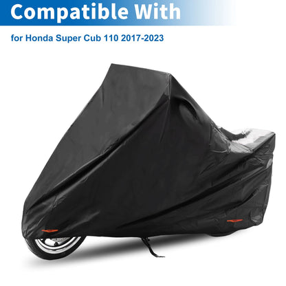 Motorcycle Cover Black for Honda Super Cub 110 (2017–2023)