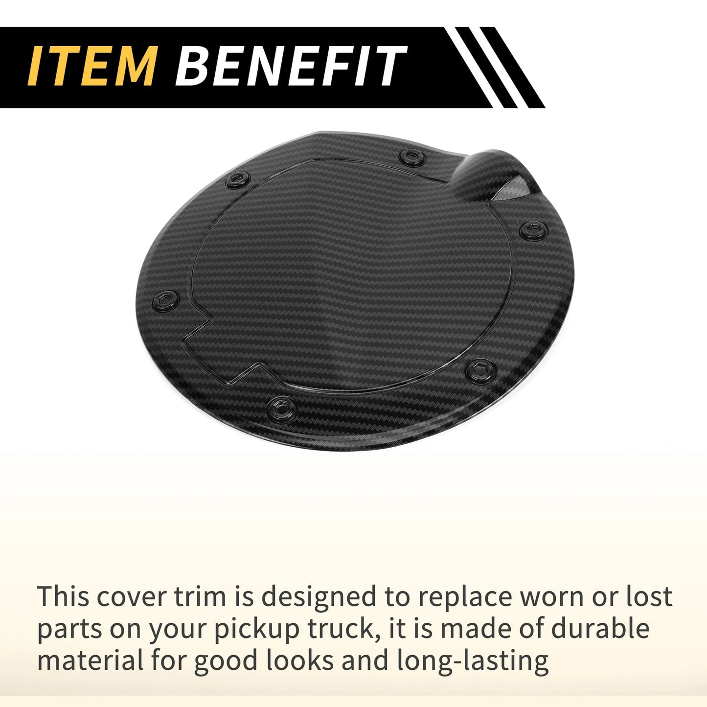 Carbon Fiber Fuel Tank Oil Gas Cap Cover Trim for Toyota Tundra (2022-2024)